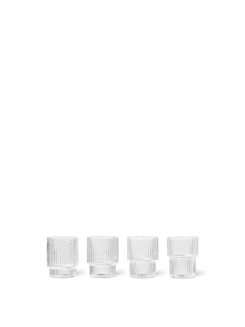 Ripple Small Glasses - Set of 4 - Clear