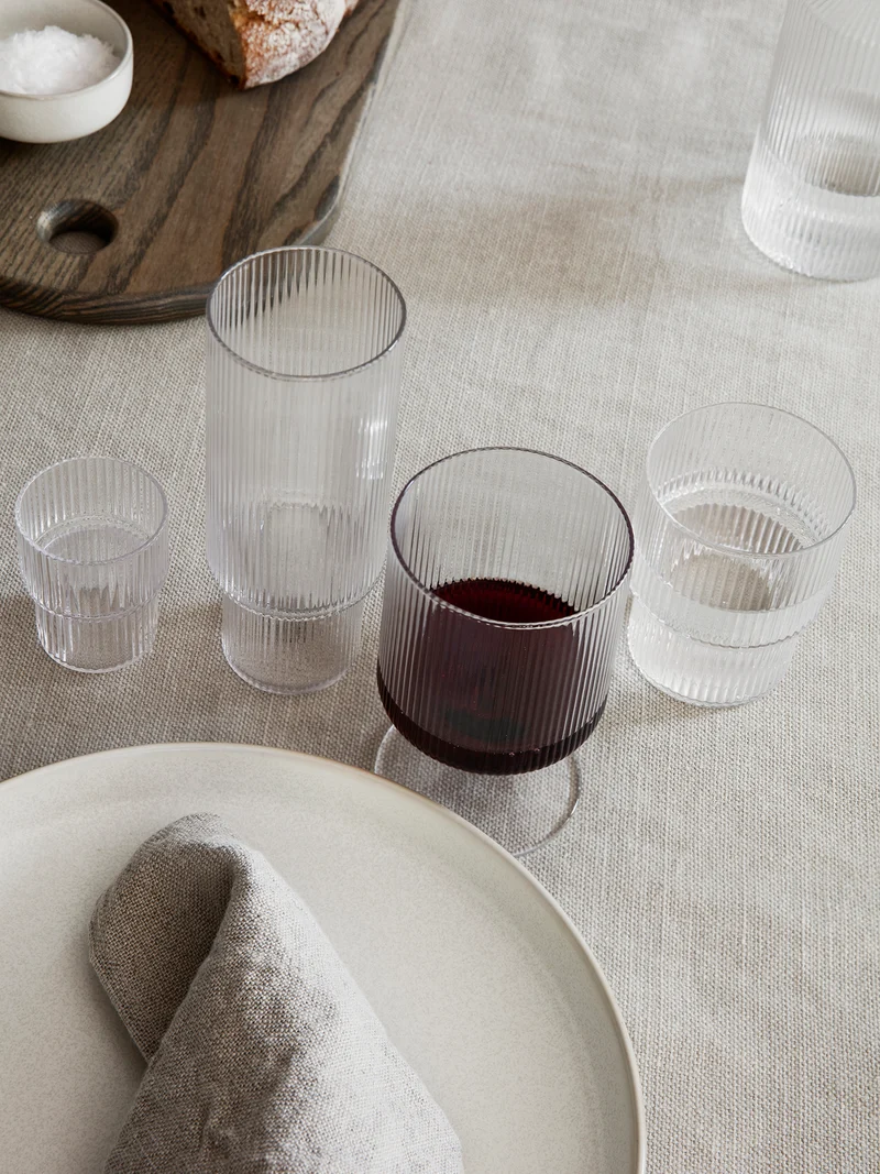 Ripple Small Glasses - Set of 4 - Clear