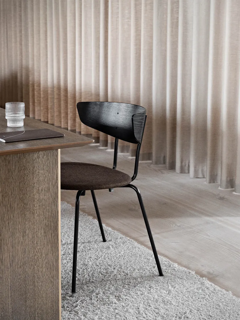 Herman Dining Chair - Hallingdal - Black/Dark Brown