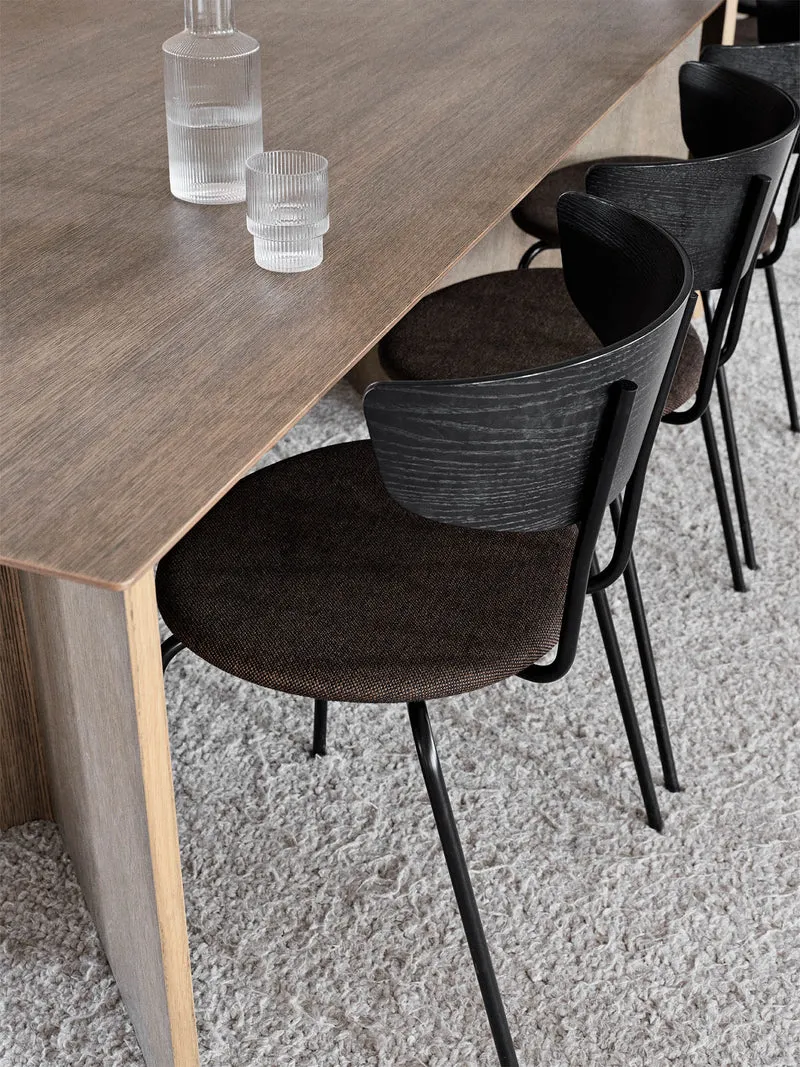Herman Dining Chair - Hallingdal - Black/Dark Brown