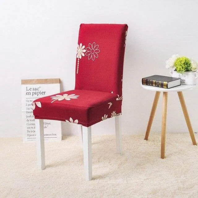 Housse de Chaise Rouge Bordeaux