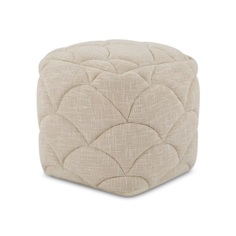Tuscaro - Textured Cotton Cube Pouf