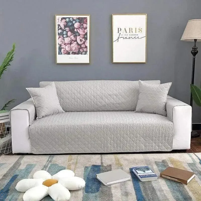Housse Imperméable Matelassé Gris Clair
