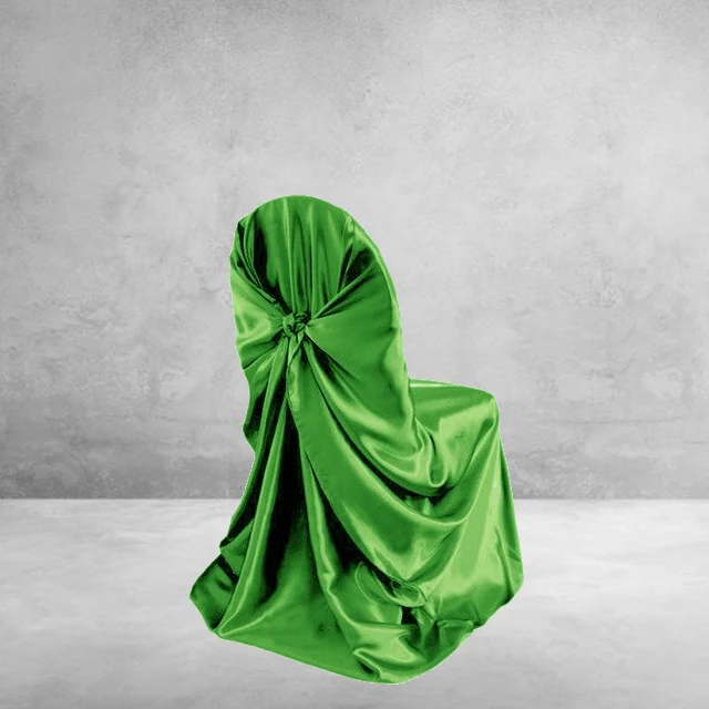 Housse de Chaise Mariage Satin Vert