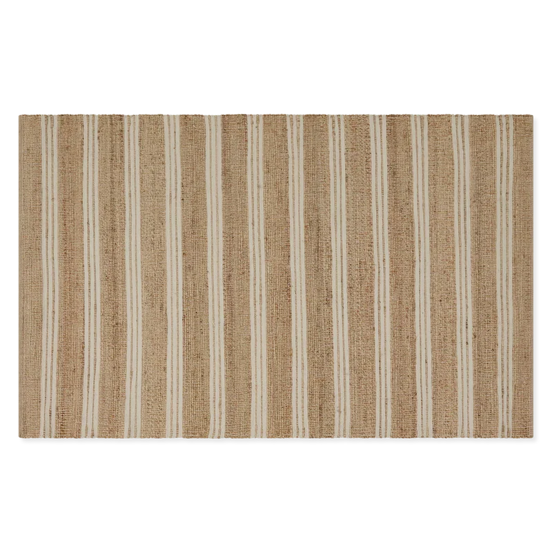 Daiton - Striped Cotton and Jute Rug