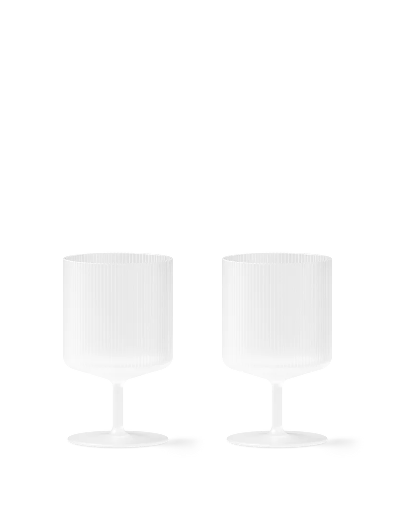 Ripple Wine Glasses - Set of 2 - Frosted