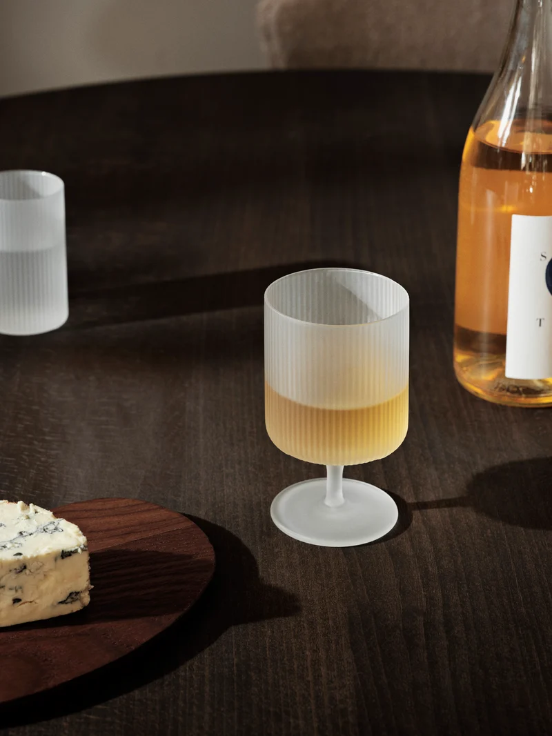 Ripple Wine Glasses - Set of 2 - Frosted