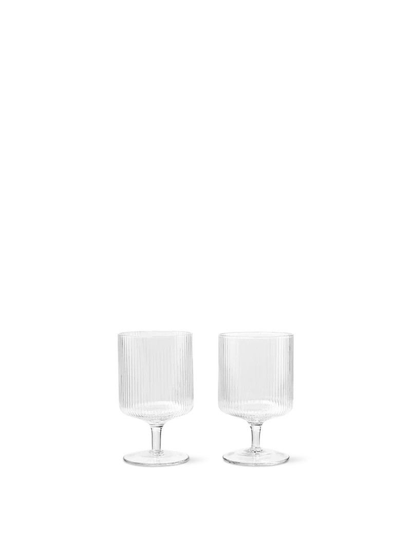 Ripple Wine Glasses - Set of 2 - Clear