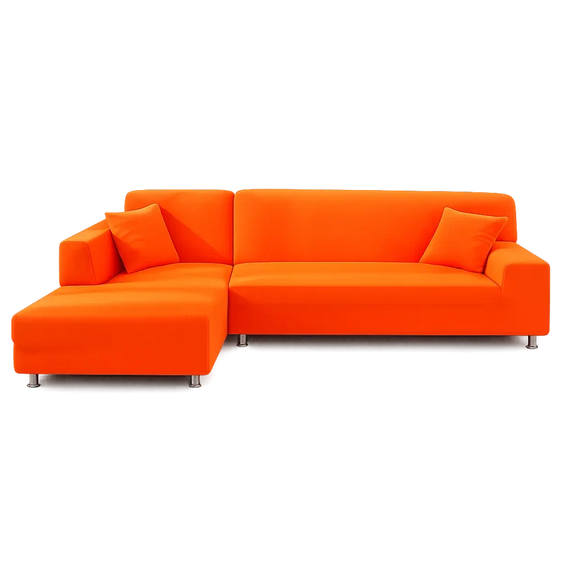 Housse de Canapé d’Angle Orange