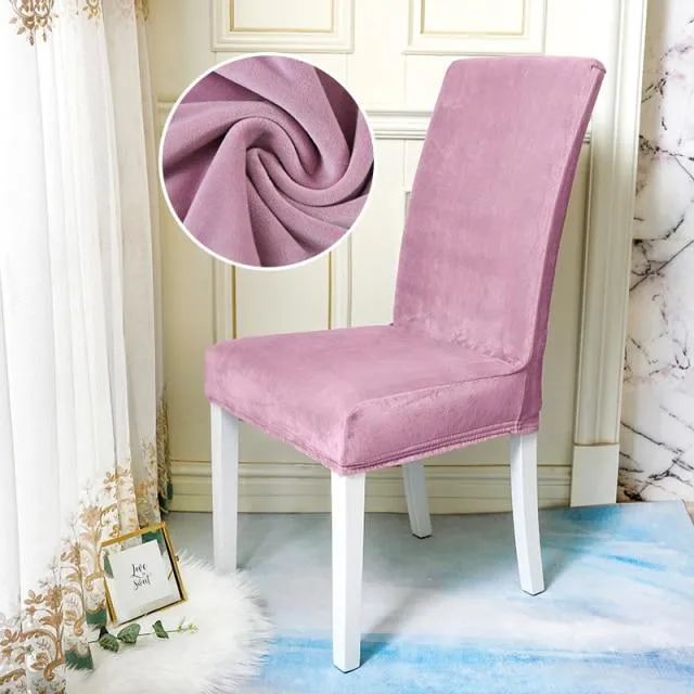 Housse de Chaise Velours Rose