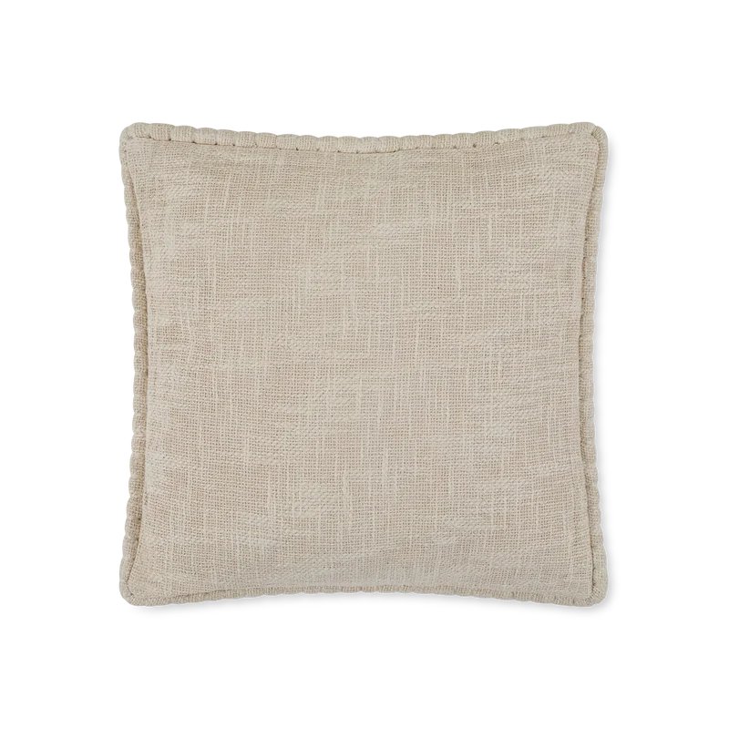 Faurei - Textured Cotton and Wool Cushion with Piping