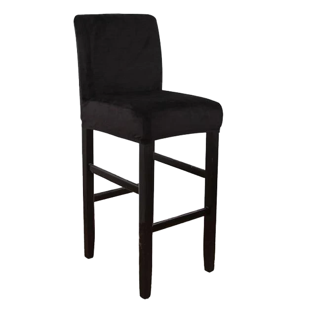 Housse de Tabouret de Bar Velours Noir