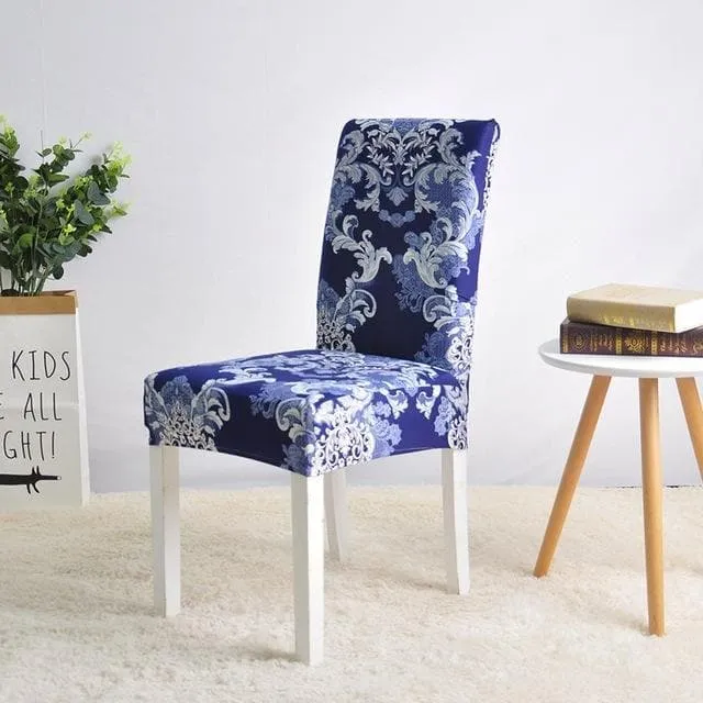 Housse de Chaise Baroque Bleu