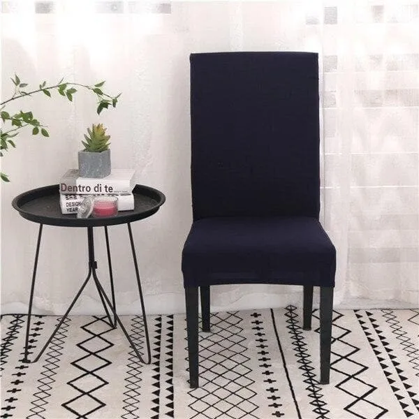 Housse de Chaise Bleu Acier