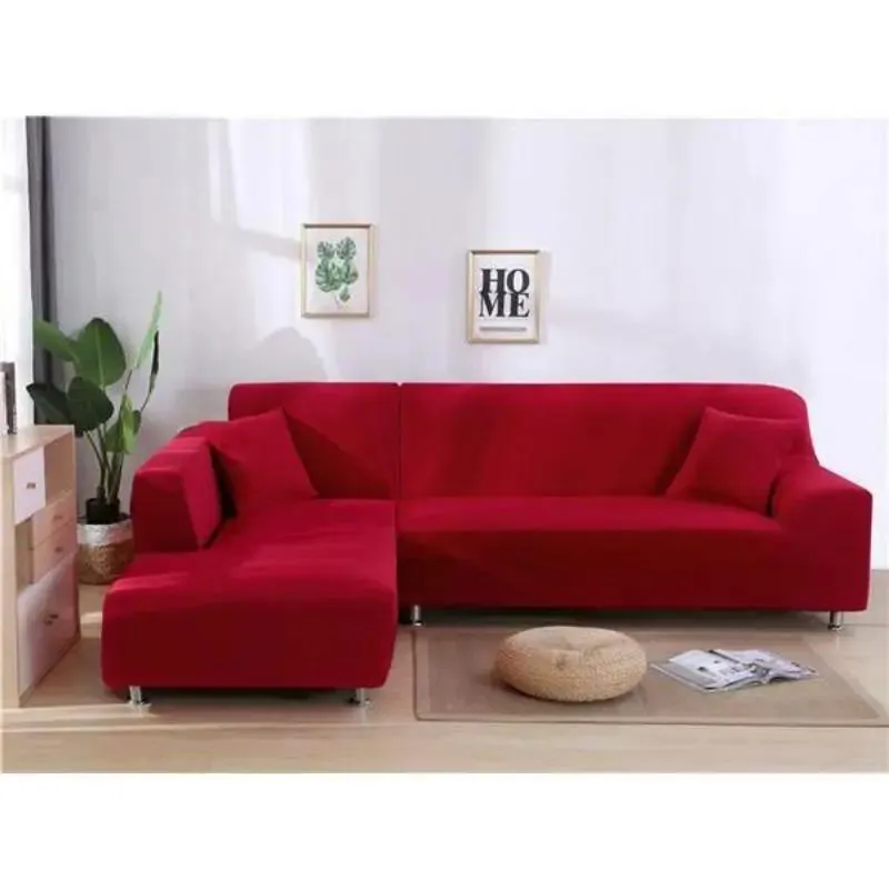 Housse de Canapé d’Angle Rouge Clair