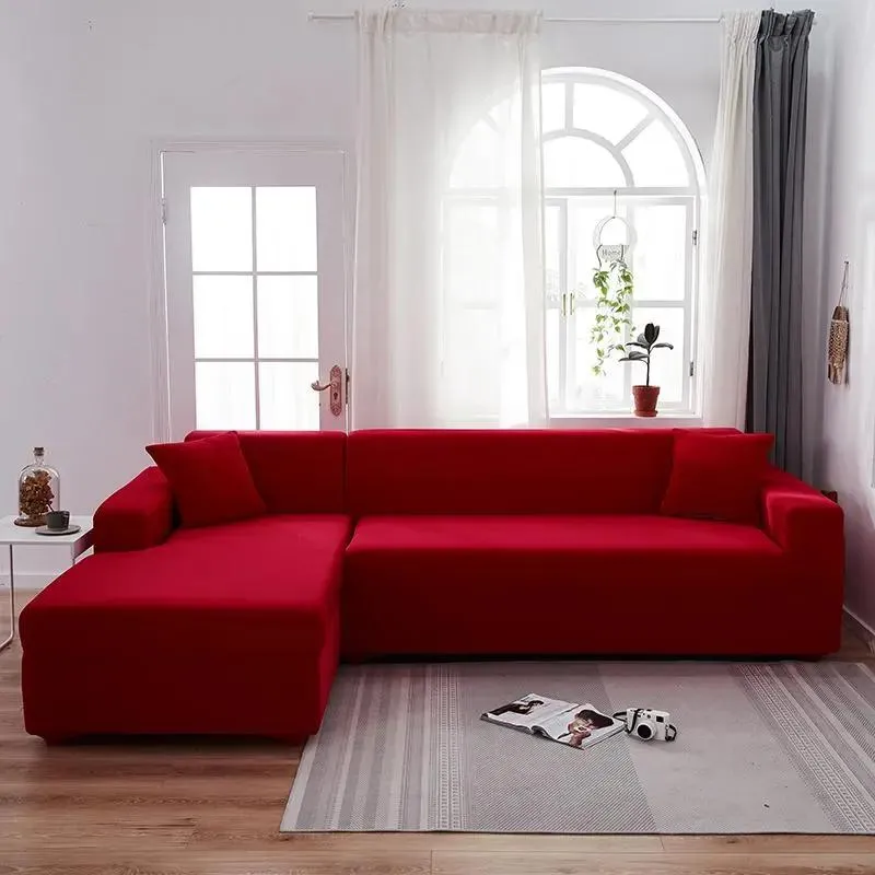 Housse de Canapé d’Angle Rouge Clair