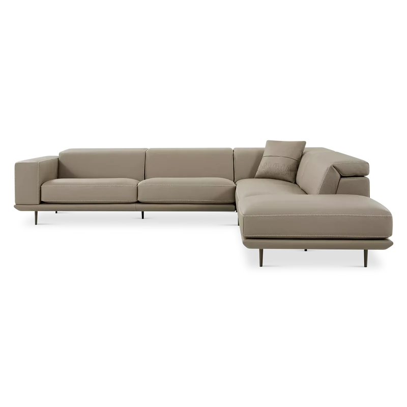 Denny - Sectional Sofa in Leather by Gamma