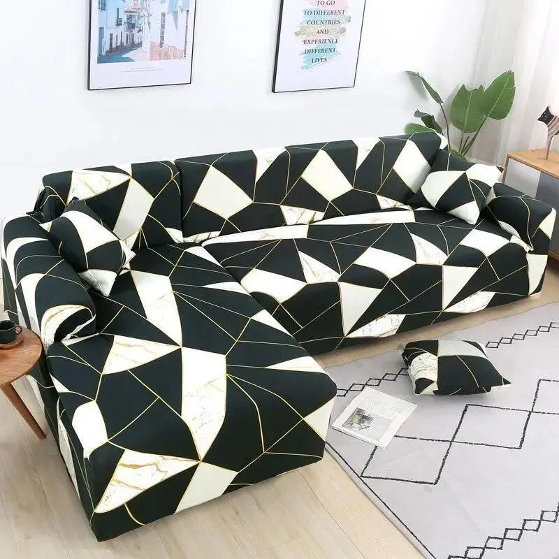 Motif Galeopsis - Housse de Canapé d’Angle Extensible