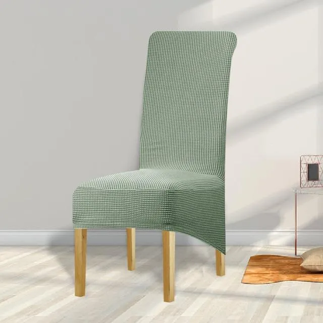Housse de Chaise Grande Taille Jacquard Vert Amande