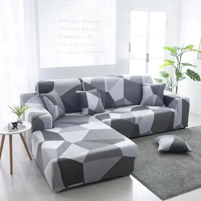 Motif Cytinacées - Housse de Canapé d’Angle Extensible