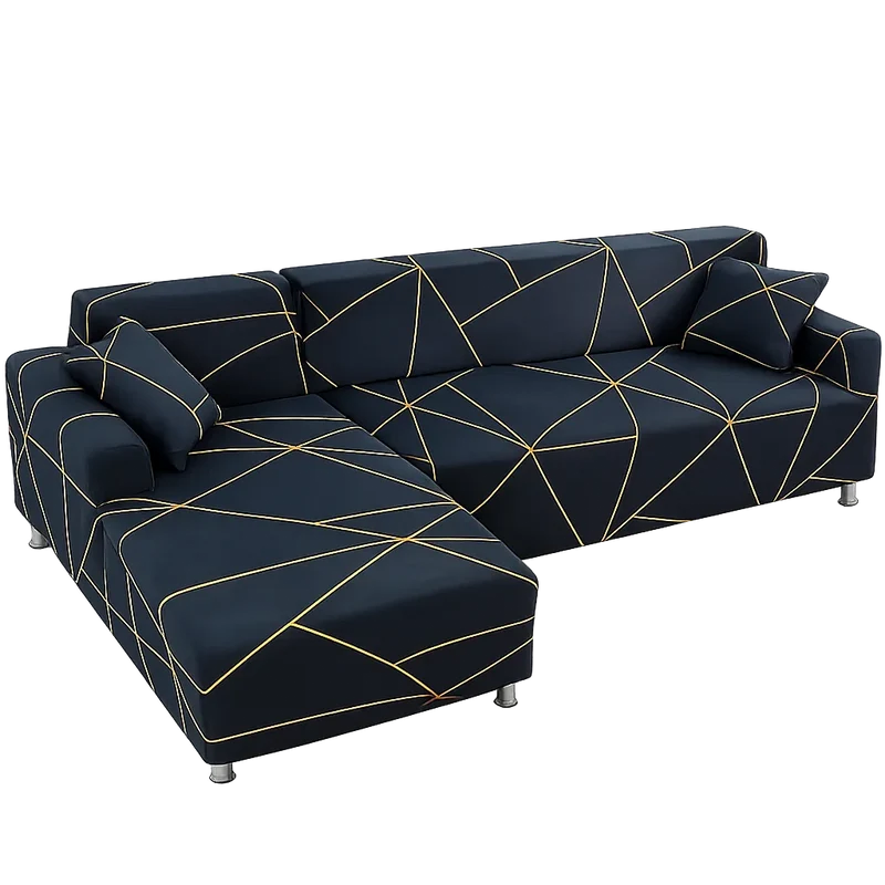 Motif Composées - Housse de Canapé d’Angle Extensible