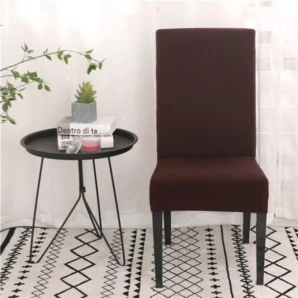 Housse de Chaise Marron Foncé