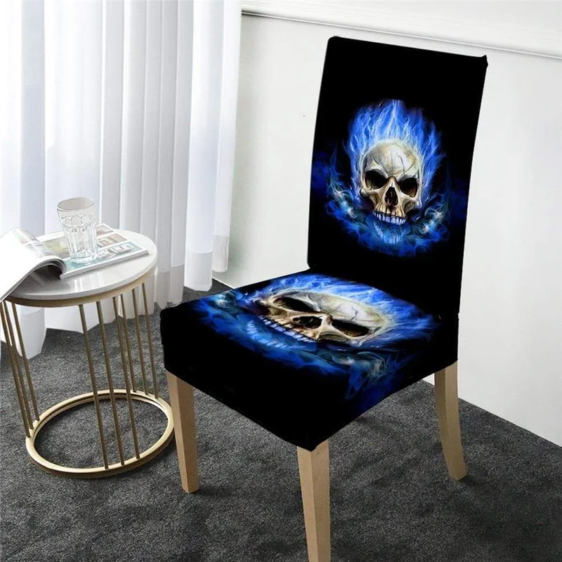 Housse de Chaise Crâne enflammé