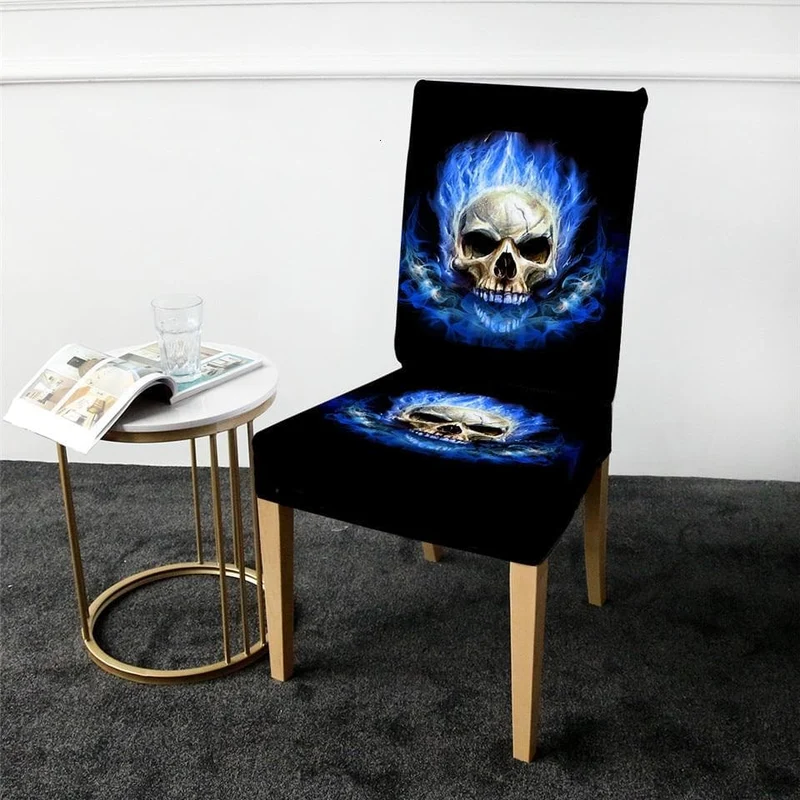 Housse de Chaise Crâne enflammé