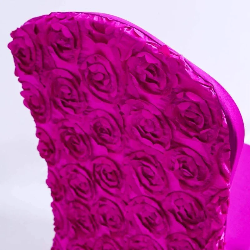 Housse de Chaise Mariage Fleur Magenta