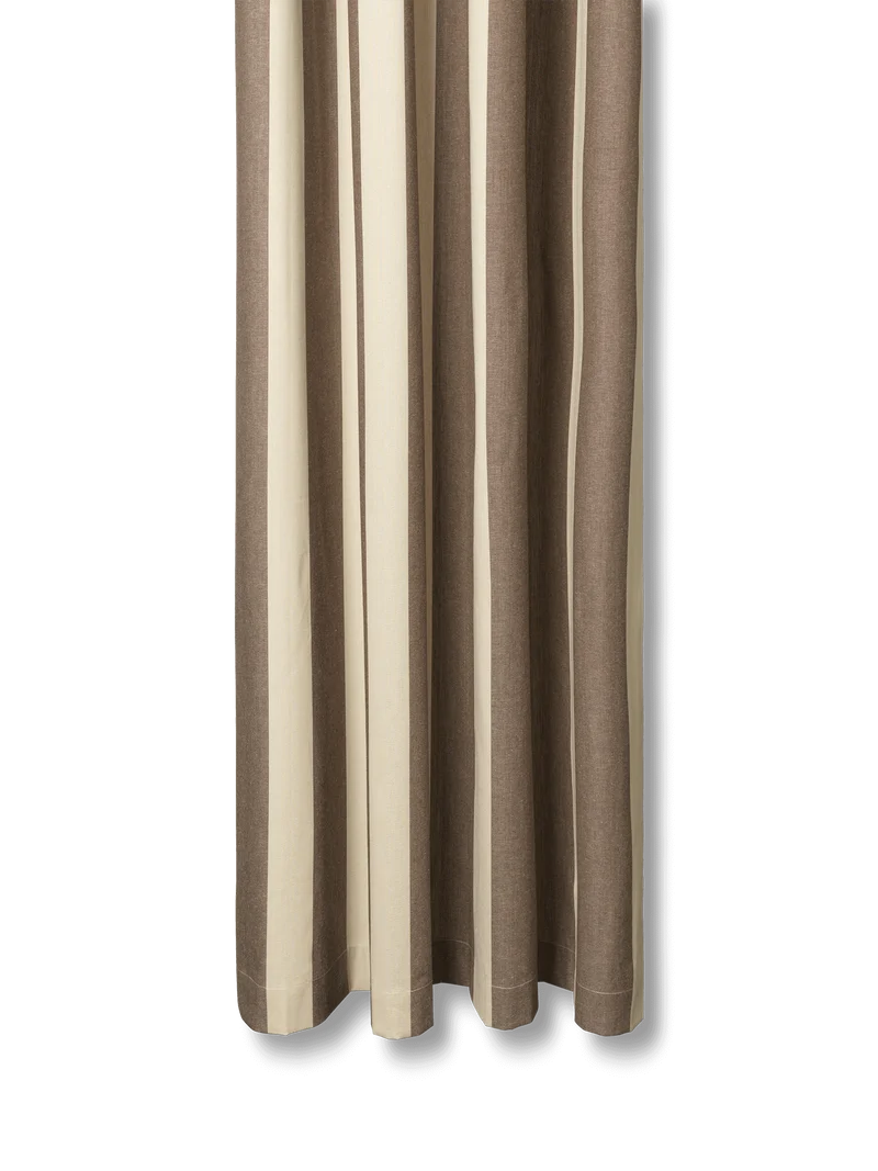 Chambray Shower Curtain - Carob Brown/Parchment