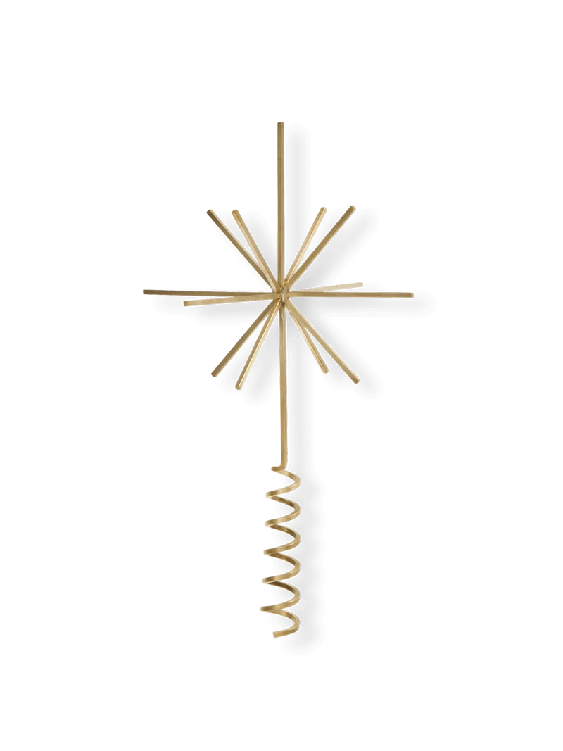 Christmas Tree Top Star - Brass