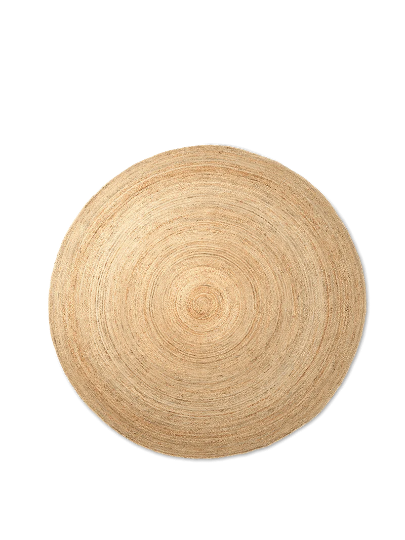 Eternal Round Jute Rug - Natural