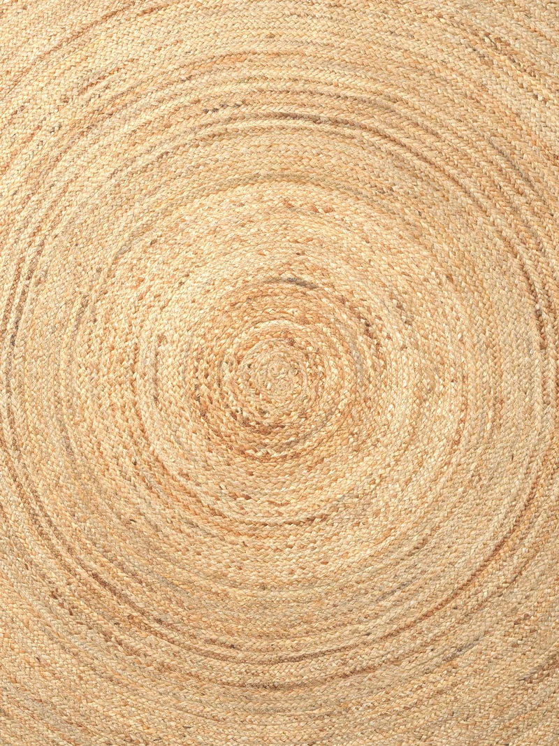 Eternal Round Jute Rug - Natural