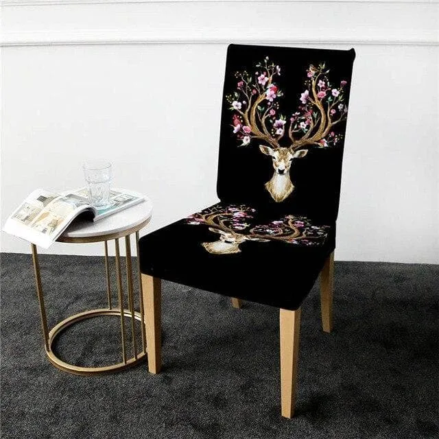 Housse de Chaise Renne Noir