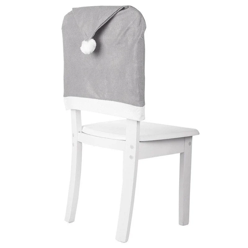 Housse de Chaise Noël Bonnet Gris