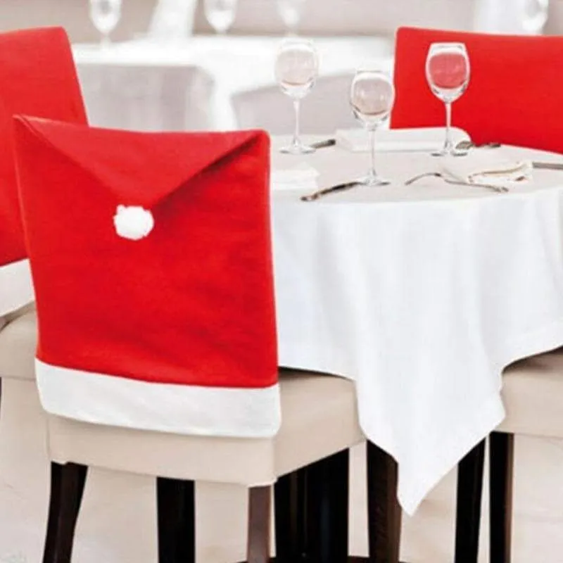 Housse de Chaise Noël Bonnet Rouge