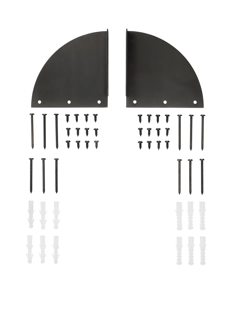 Sector Desk Brackets - Large - Black Brass
