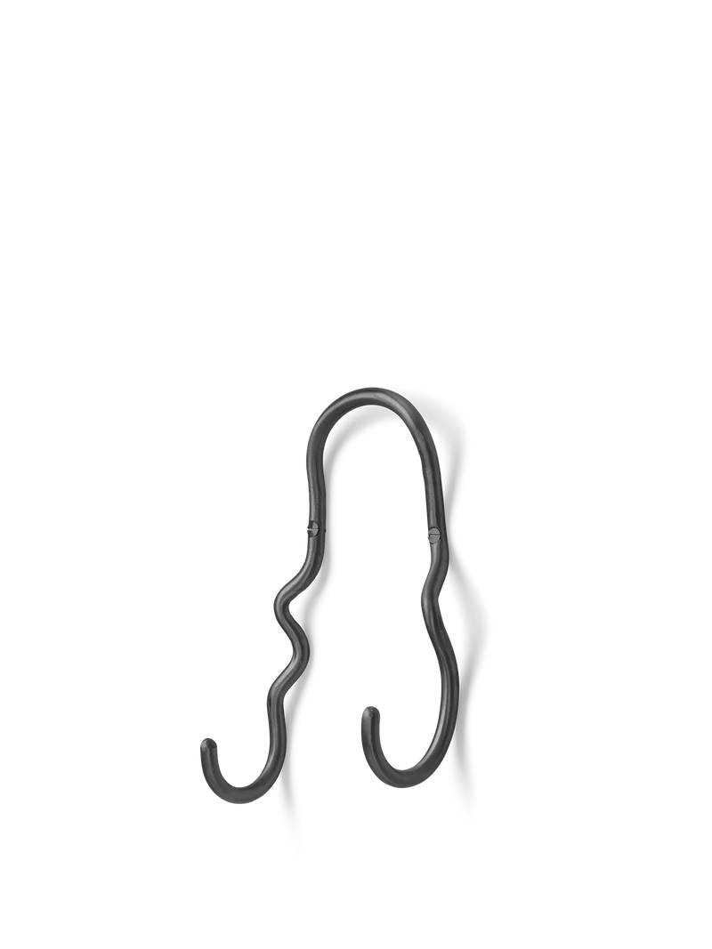 Curvature Double Hook - Black Brass