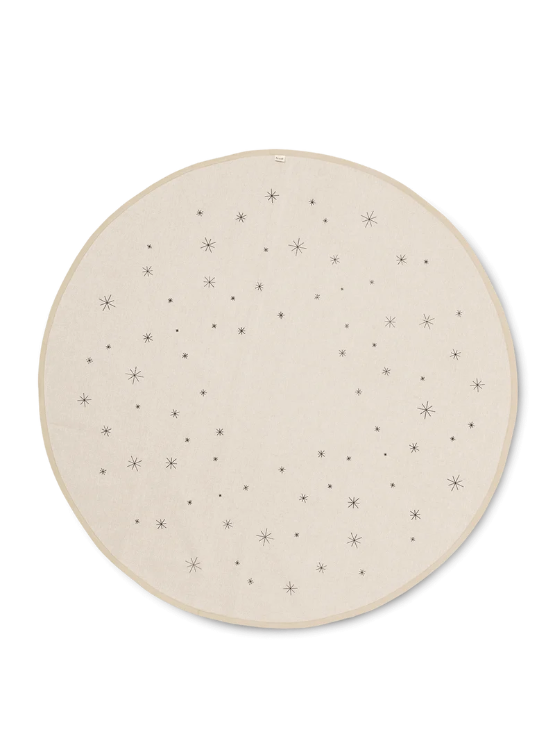 Star Christmas Tree Blanket - Sand/Black
