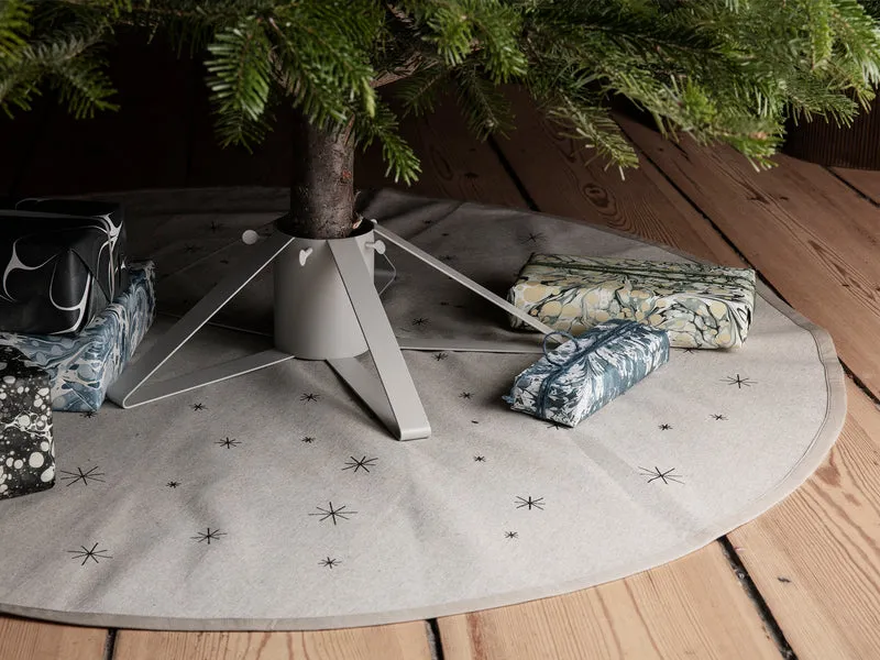 Star Christmas Tree Blanket - Sand/Black