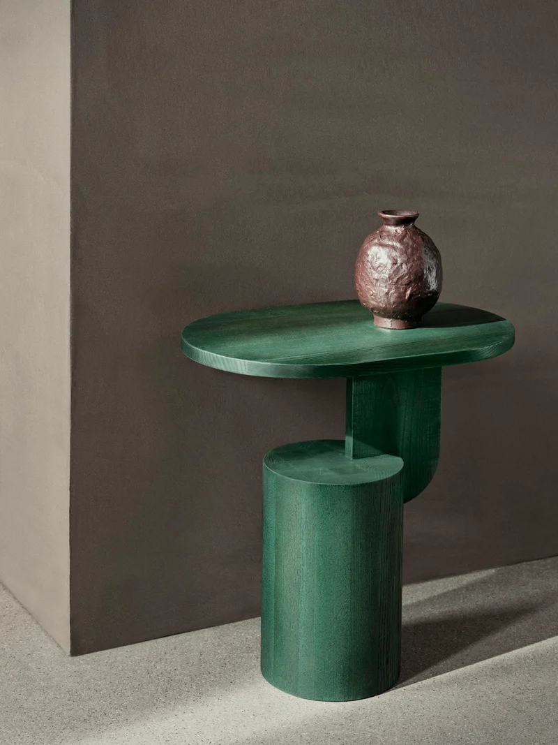 Insert Side Table - Myrtle Green Stained