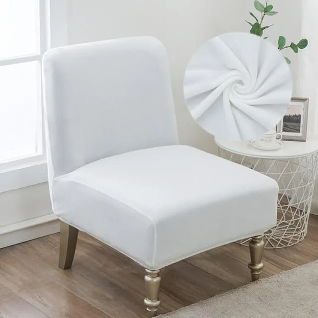 Housse de Fauteuil Crapaud Velours Blanc