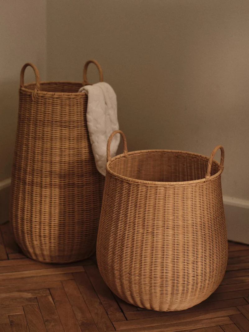 Braided Laundry Basket - Large - Natural