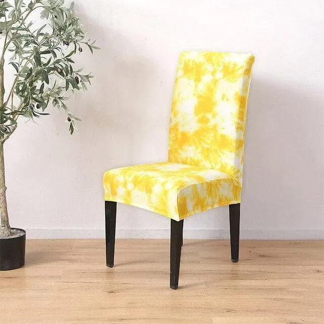 Housse de Chaise Empreinte Jaune