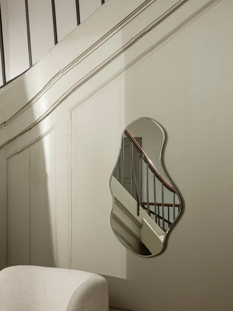 Pond Mirror - Large - Dark Chrome