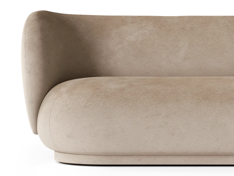 Rico Divan Left - Faded Velvet - Sand