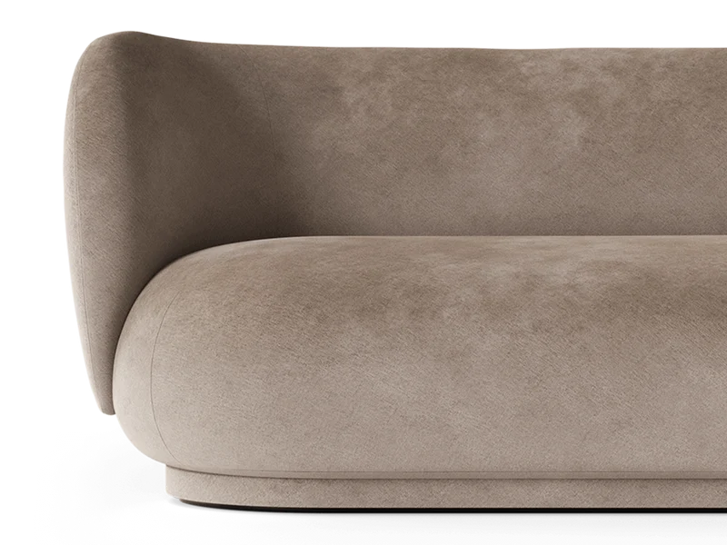 Rico Divan Left - Faded Velvet - Beige