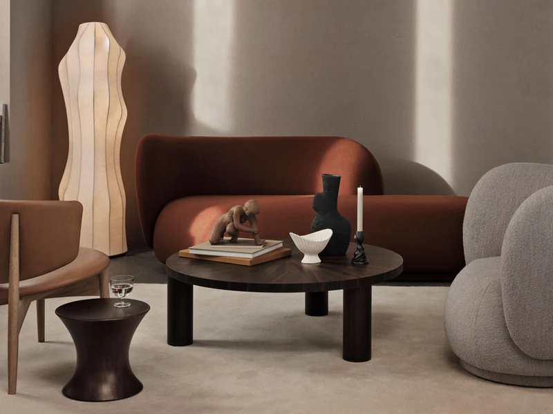 Rico Divan Left - Tonus - Red Brown