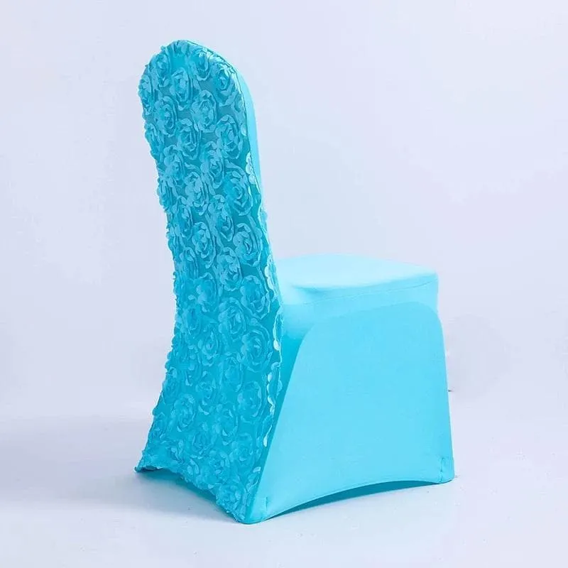 Housse de Chaise Mariage Fleur Bleue