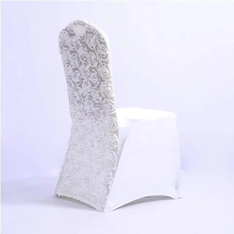 Housse de Chaise Mariage Fleur Blanche